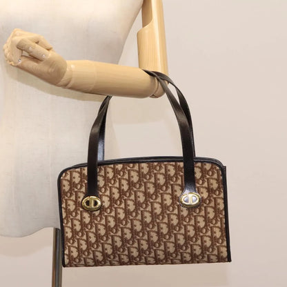 Christian Dior Vintage Trotter Canvas, Brown, Canvas, Handbag