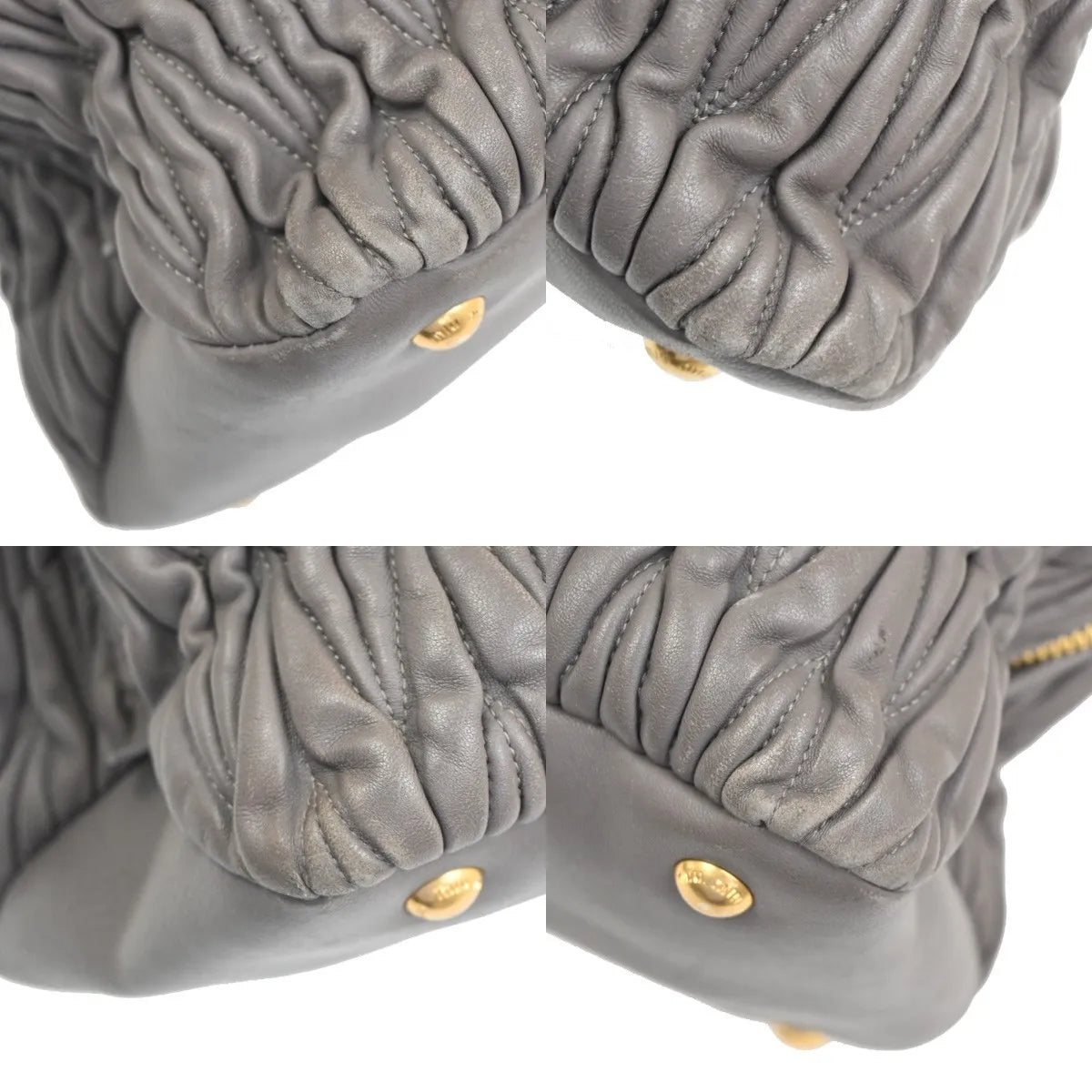 Miu Miu Madras Bowler Matelasse Leather, Purple, Leather, Handbag