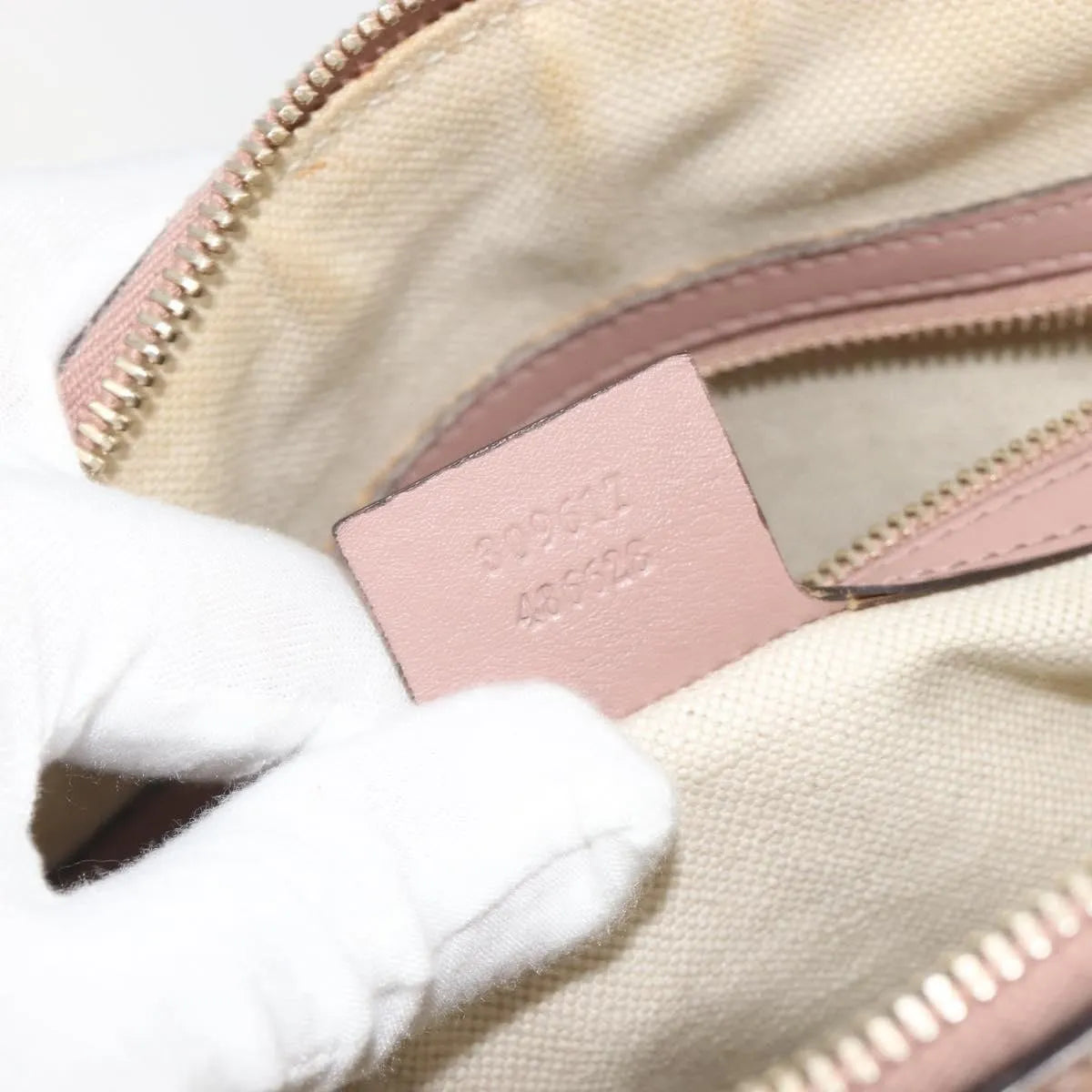 Gucci Nice Top Handle Microguccissima Patent, Beige, Patent Leather, Handbag