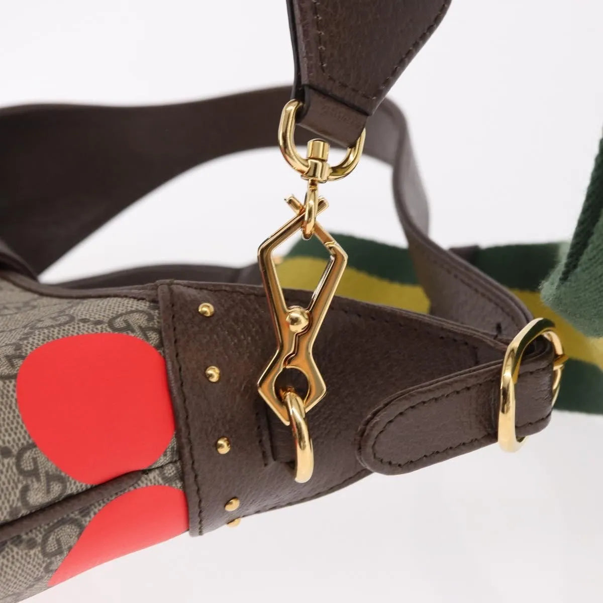 Gucci Jackie 1961 Hobo Studded Printed GG Coated Canvas, Beige, Canvas, Handbag