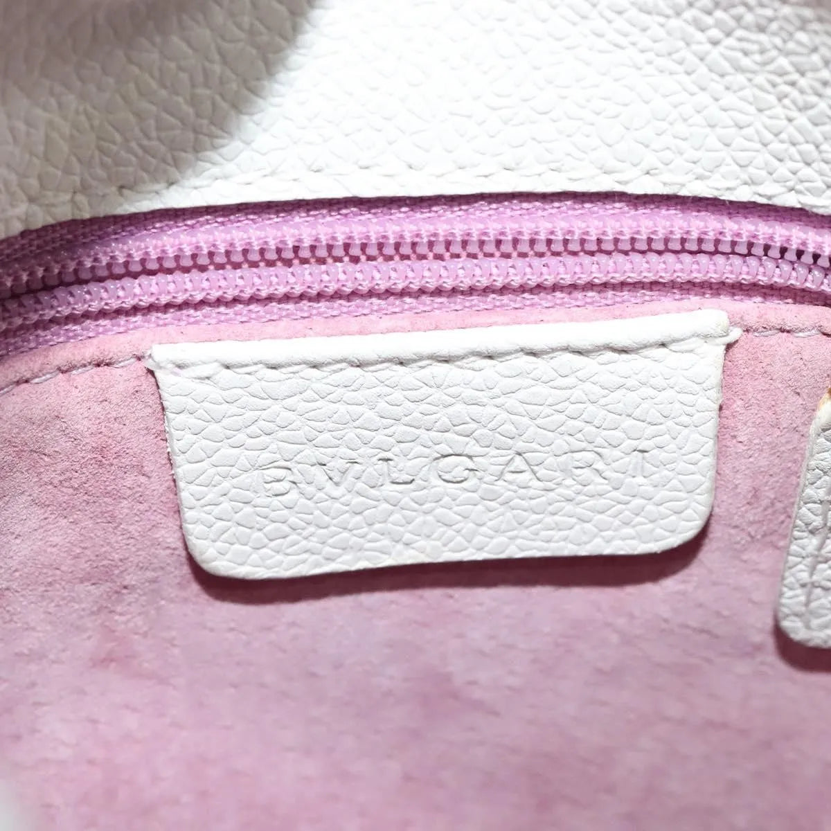 Bvlgari Vintage Leather, White, Leather, Shoulder Bag