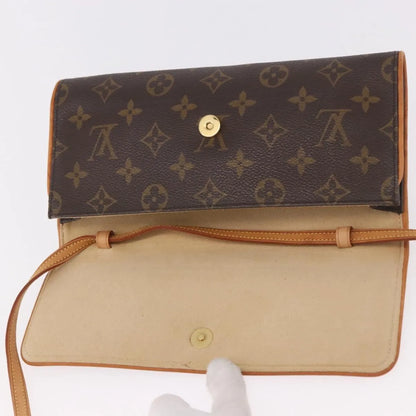 Louis Vuitton Twin Monogram Canvas, Brown, Canvas, Clutch