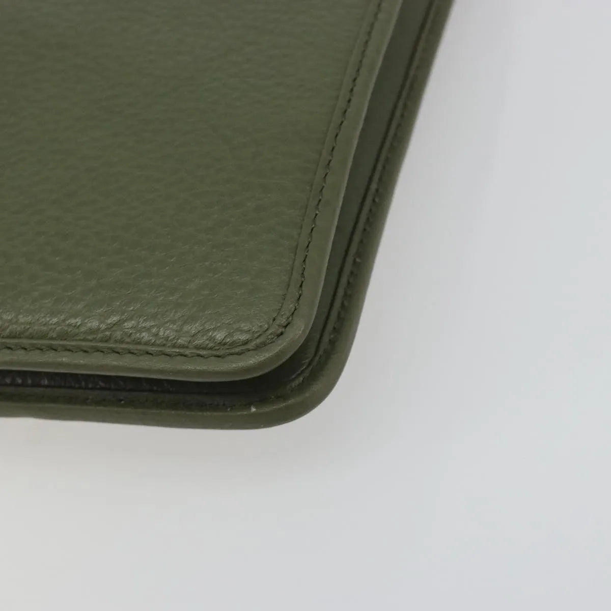 Christian Dior Vintage Chain Flap Leather, Green, Leather, Shoulder Bag