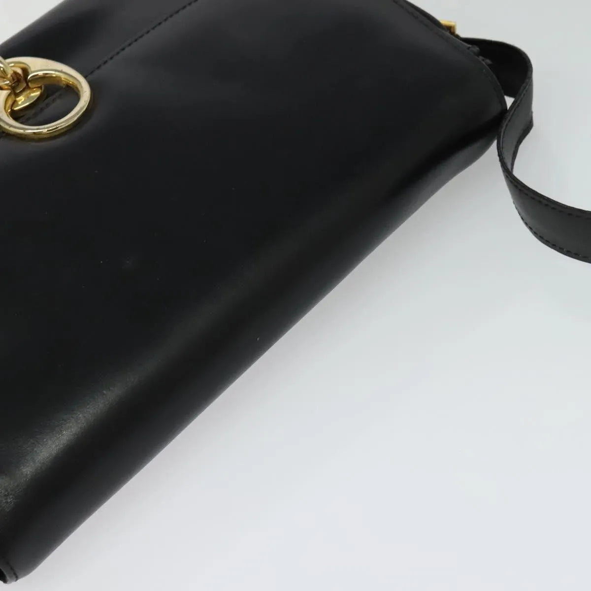 Celine Vintage Leather, Black, Leather, Shoulder Bag