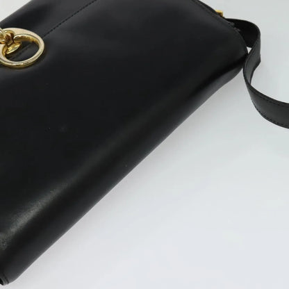 Celine Vintage Leather, Black, Leather, Shoulder Bag