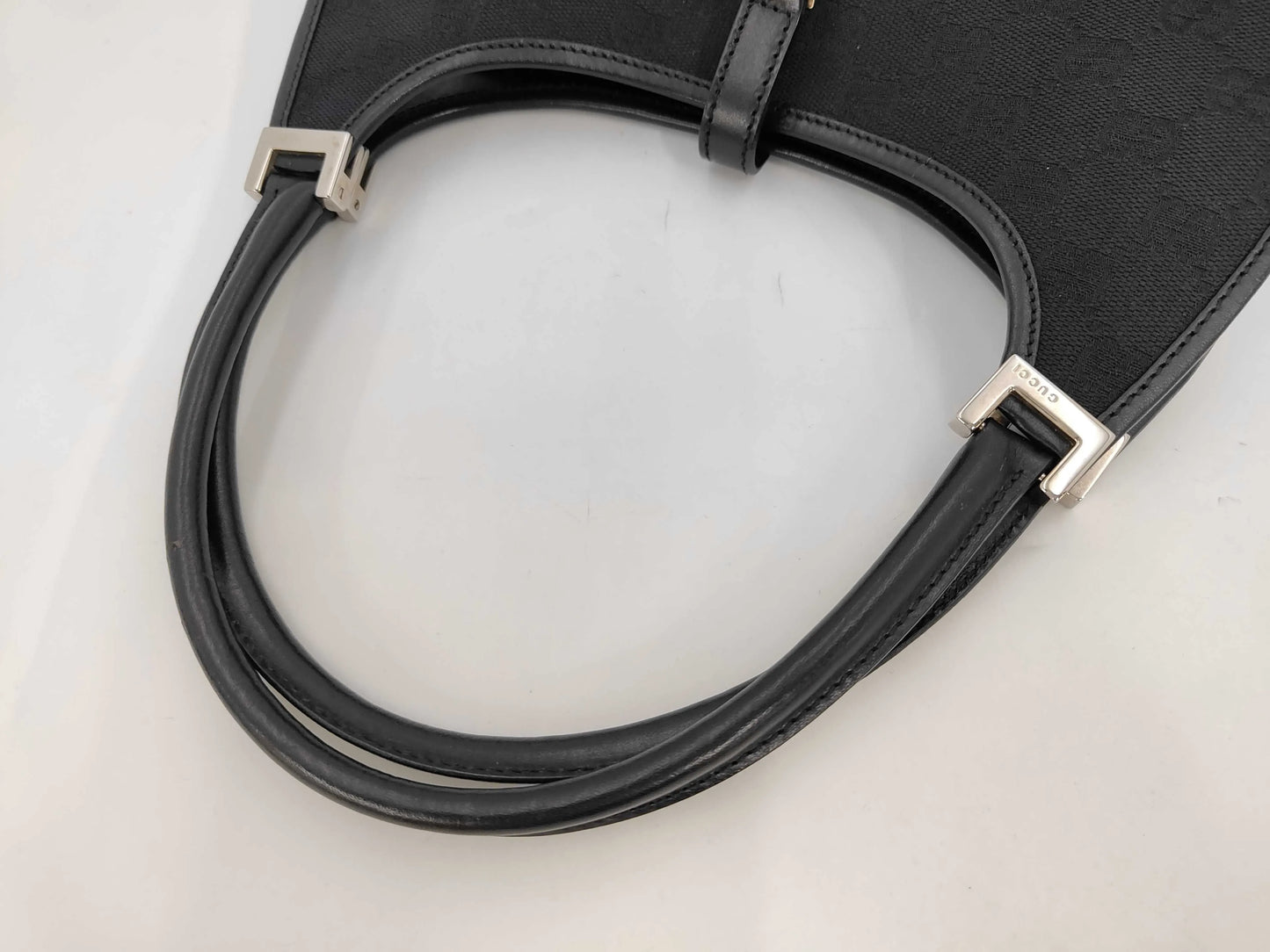 Gucci Jackie Canvas, Black, Canvas, Handbag
