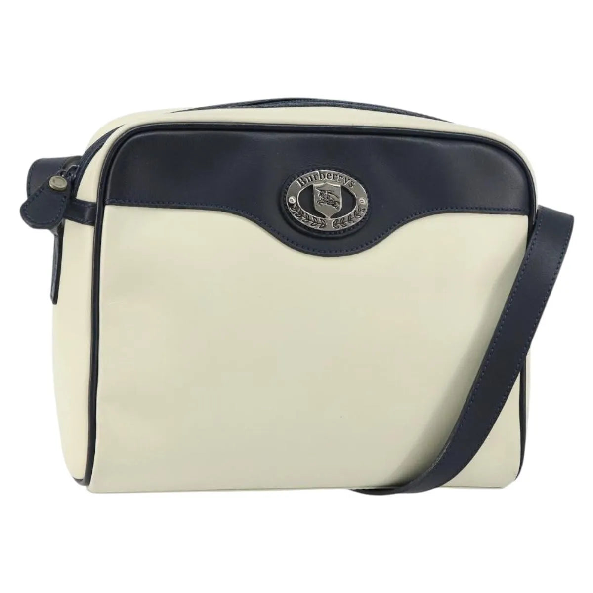 Burberry Vintage Leather, White, Leather, Shoulder Bag
