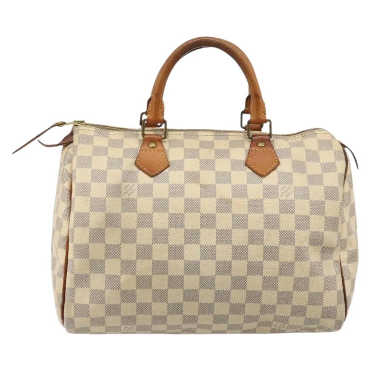 Louis Vuitton Speedy Damier, White, Canvas, Handbag