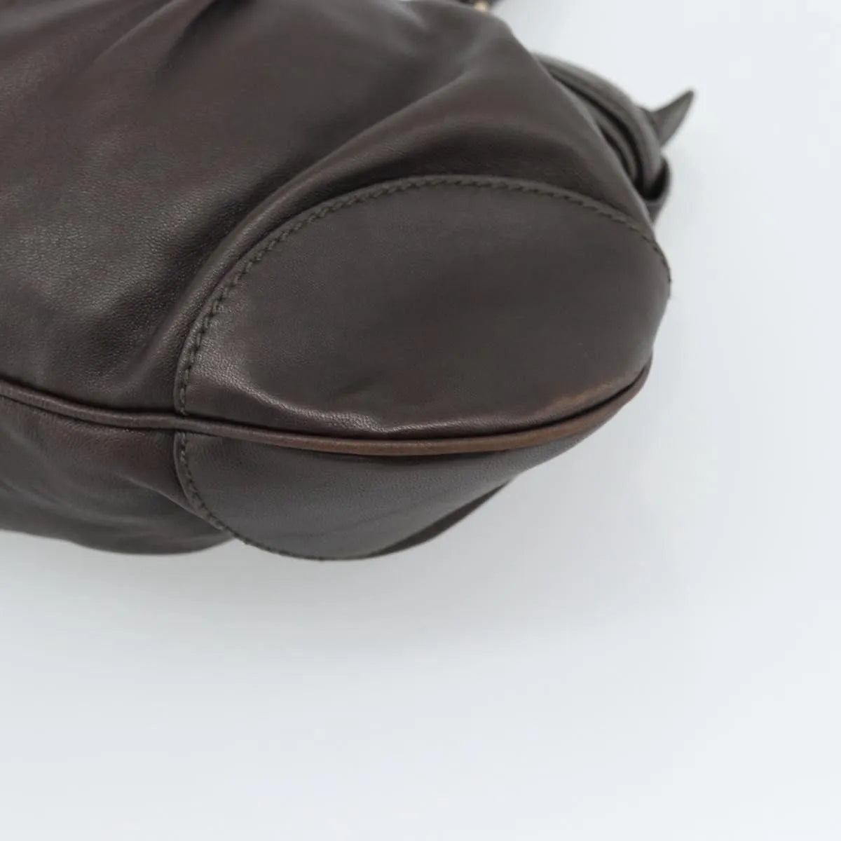 Salvatore Ferragamo Marisa Leather, Brown, Leather, Handbag