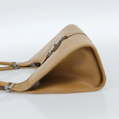 Gucci Piston Jackie O Hobo Leather, Beige, Leather, Handbag