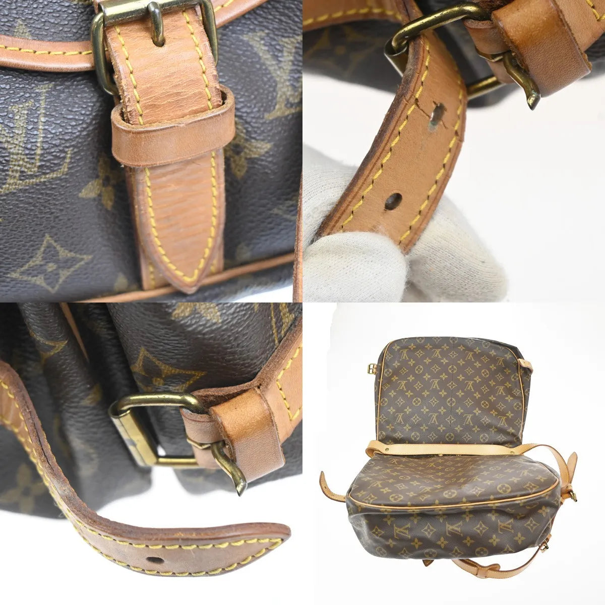 Louis Vuitton Saumur Monogram Canvas, Brown, Canvas, Shoulder Bag