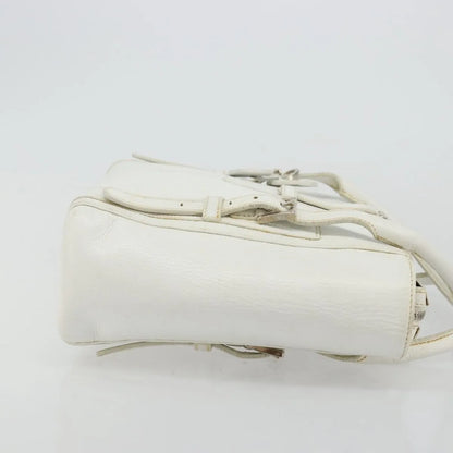 Loewe Senda Leather, White, Leather, Handbag