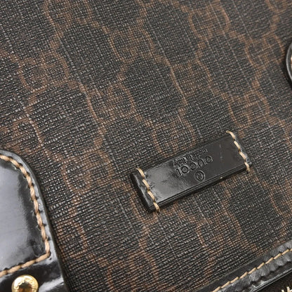 Gucci Plus Zip Tote GG Coated Canvas, Brown, Canvas, Handbag