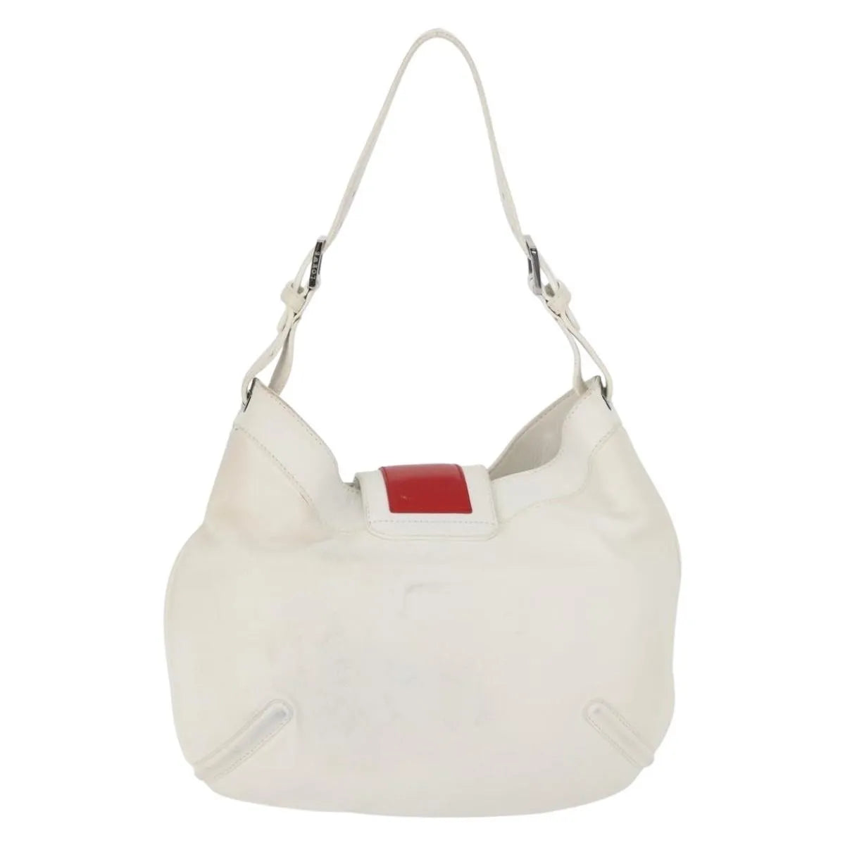 Loewe Anagram Leather, White, Leather, Shoulder Bag