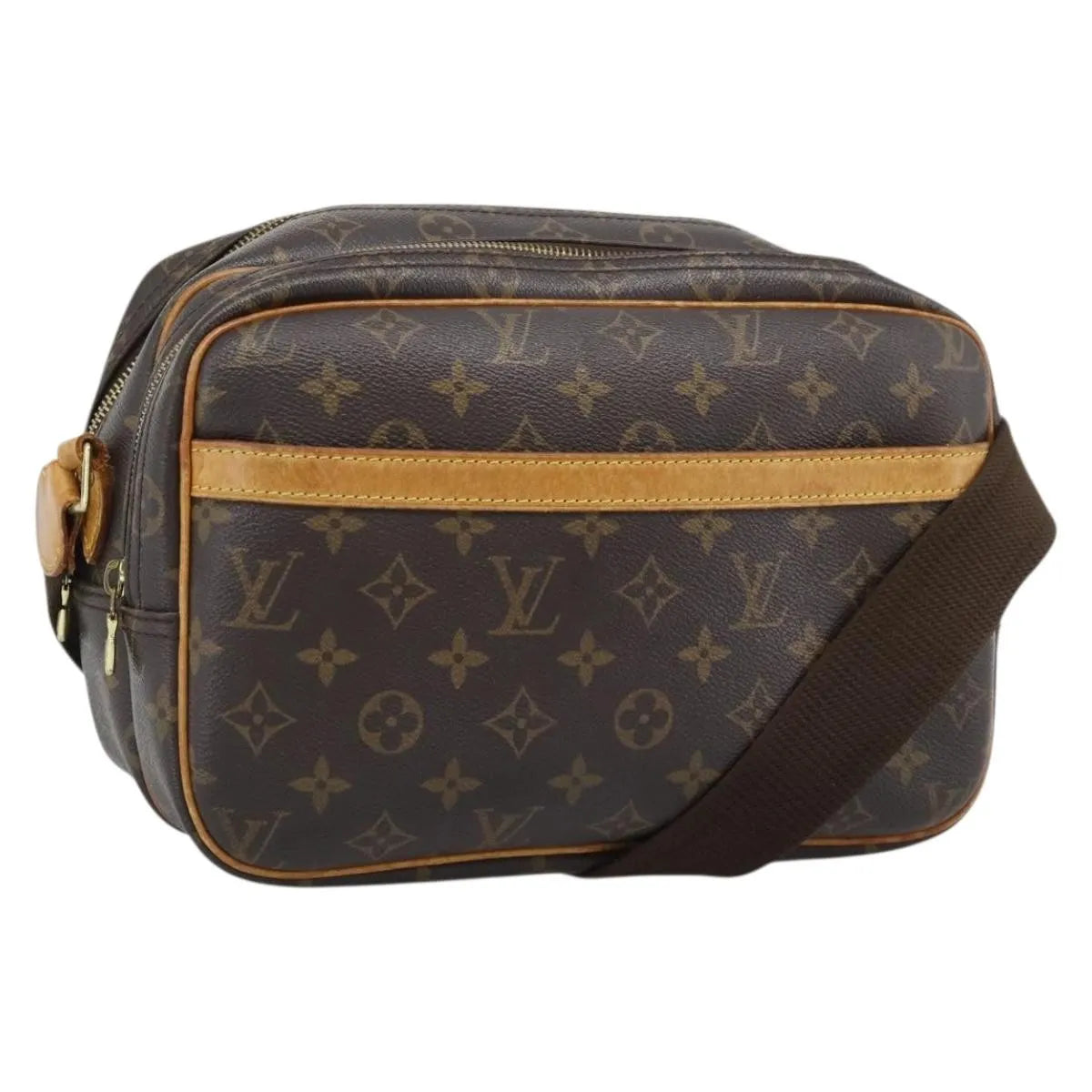 Louis Vuitton Reporter Monogram, Brown, Canvas, Shoulder Bag