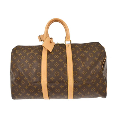 Louis Vuitton Keepall Monogram, Brown, Canvas, Handbag