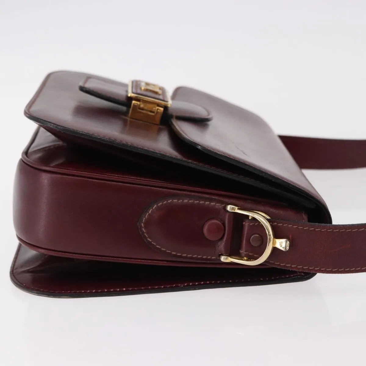 Celine Horse Carriage Leather, Burgundy, Leather, Shoulder Bag