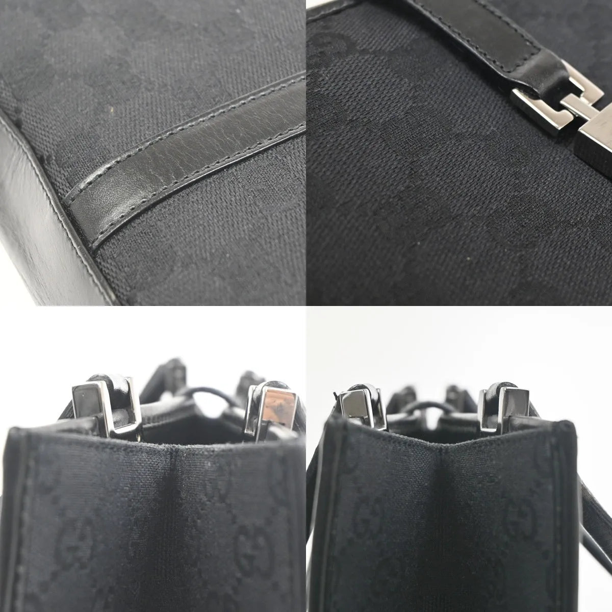 Gucci Jackie Tote GG Canvas, Black, Canvas, Handbag