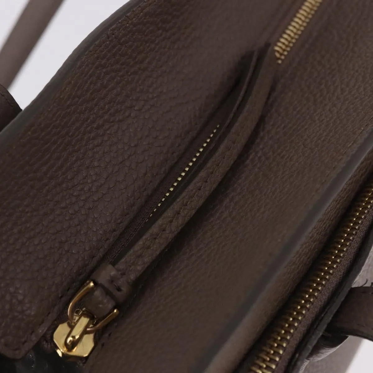 Salvatore Ferragamo Amy Tote Pebbled Leather, Beige, Leather, Tote Bag