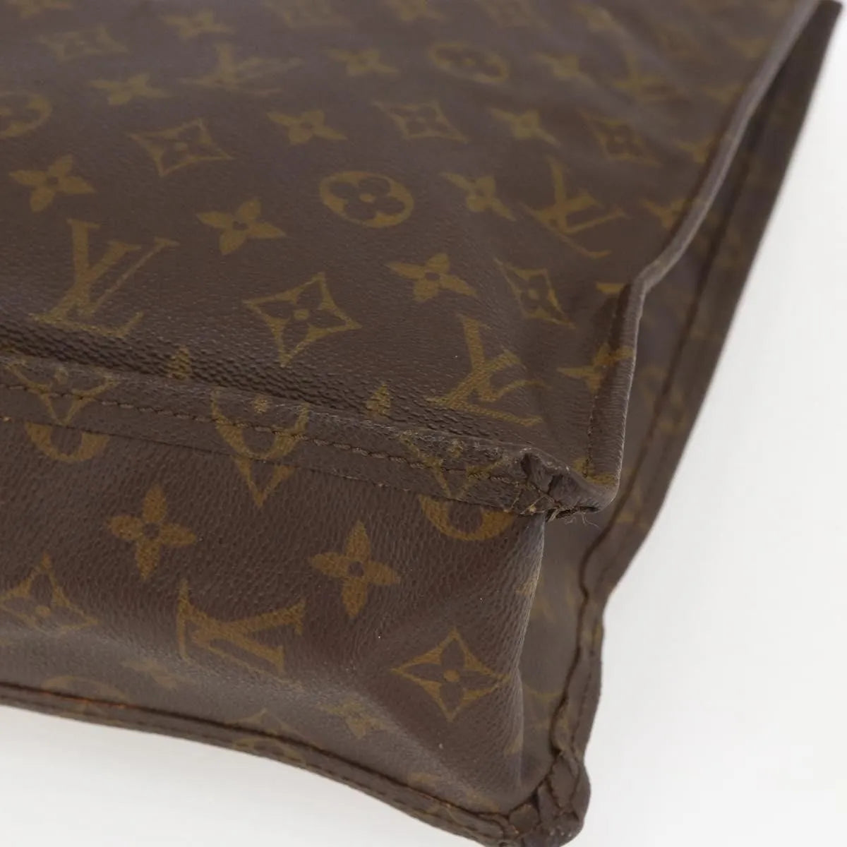 Louis Vuitton Sac Plat Monogram, Brown, Canvas, Tote Bag