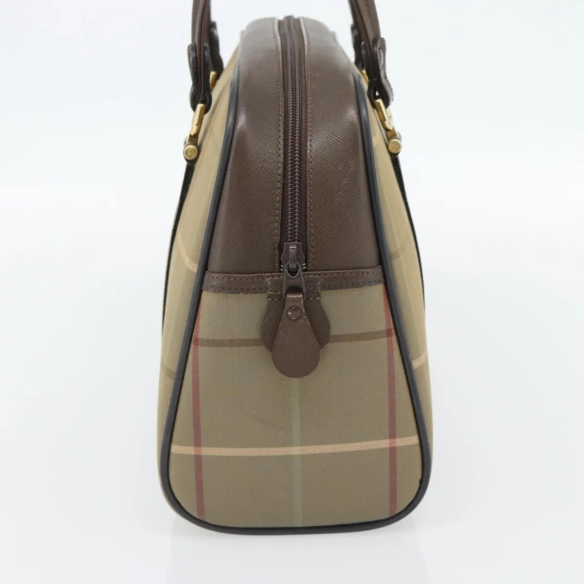 Burberry Nova check boston Canvas, Beige, Canvas, Handbag