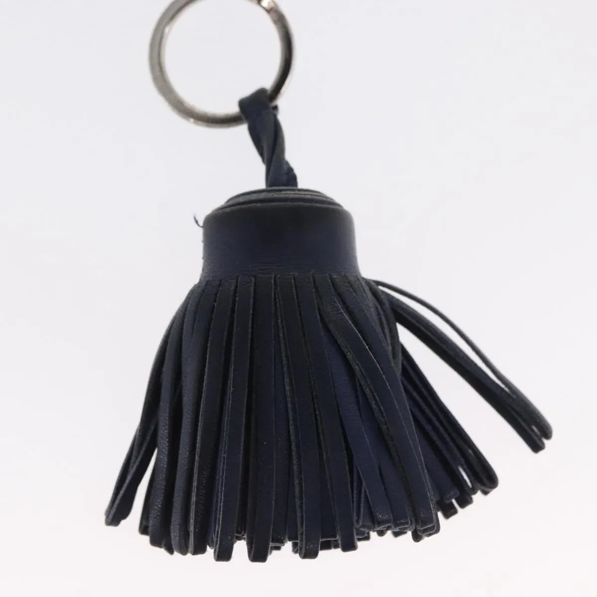 Hermes Carmen Keychain Leather, Navy, Leather, Charm