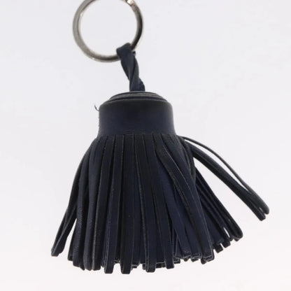 Hermes Carmen Keychain Leather, Navy, Leather, Charm
