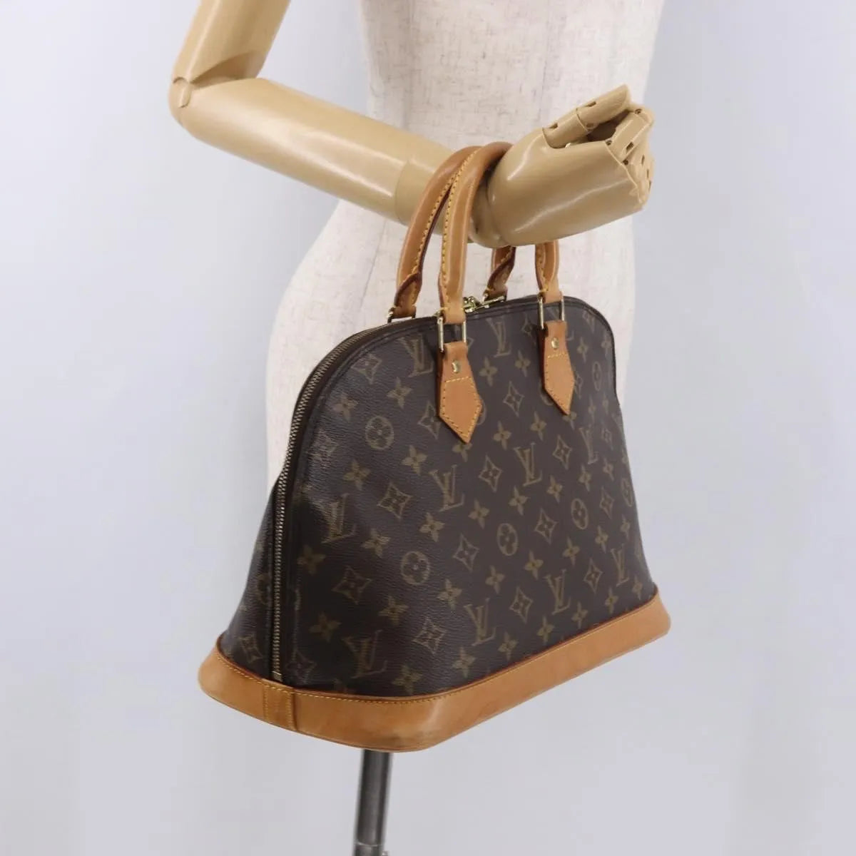 Louis Vuitton Vintage Alma Monogram Canvas, Brown, Canvas, Handbag