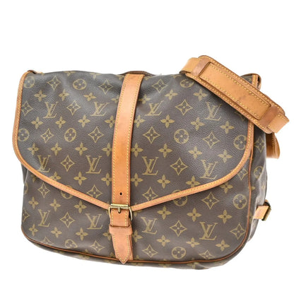 Louis Vuitton Saumur Monogram Canvas, Brown, Canvas, Shoulder Bag
