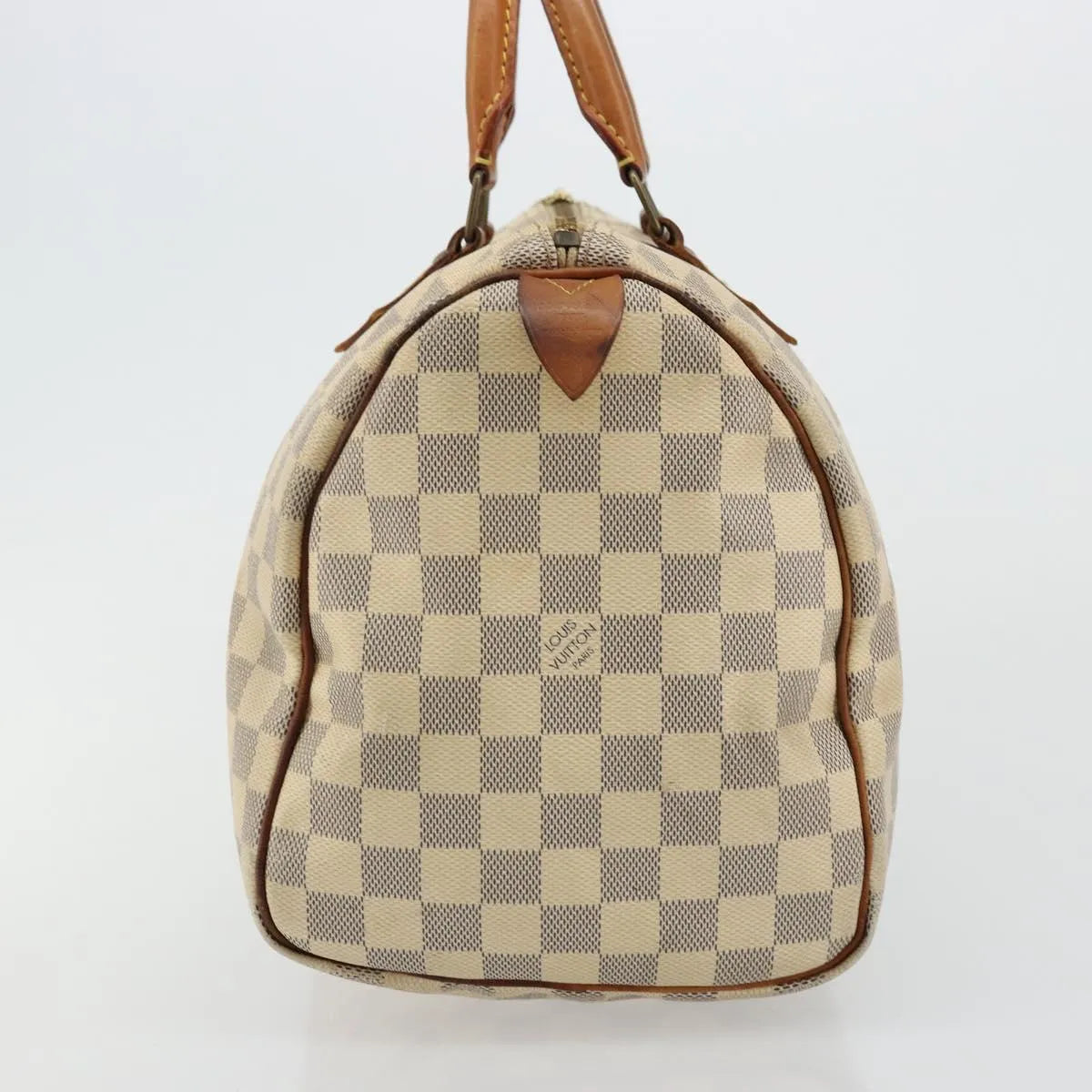 Louis Vuitton Speedy Damier, White, Canvas, Handbag