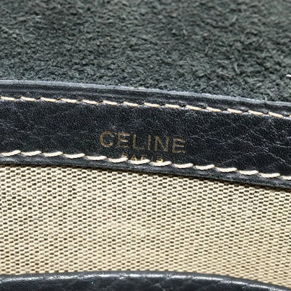 Celine Vintage Leather, Black, Leather, Shoulder Bag