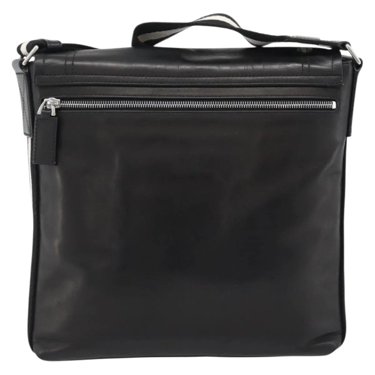 Bally Vintage Leather, Black, Leather, Shoulder Bag