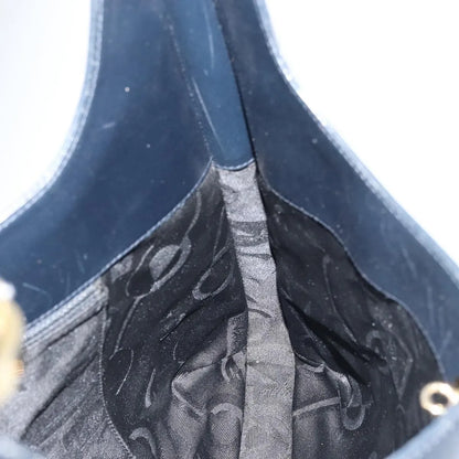 Salvatore Ferragamo Gancini Leather, Navy, Leather, Handbag