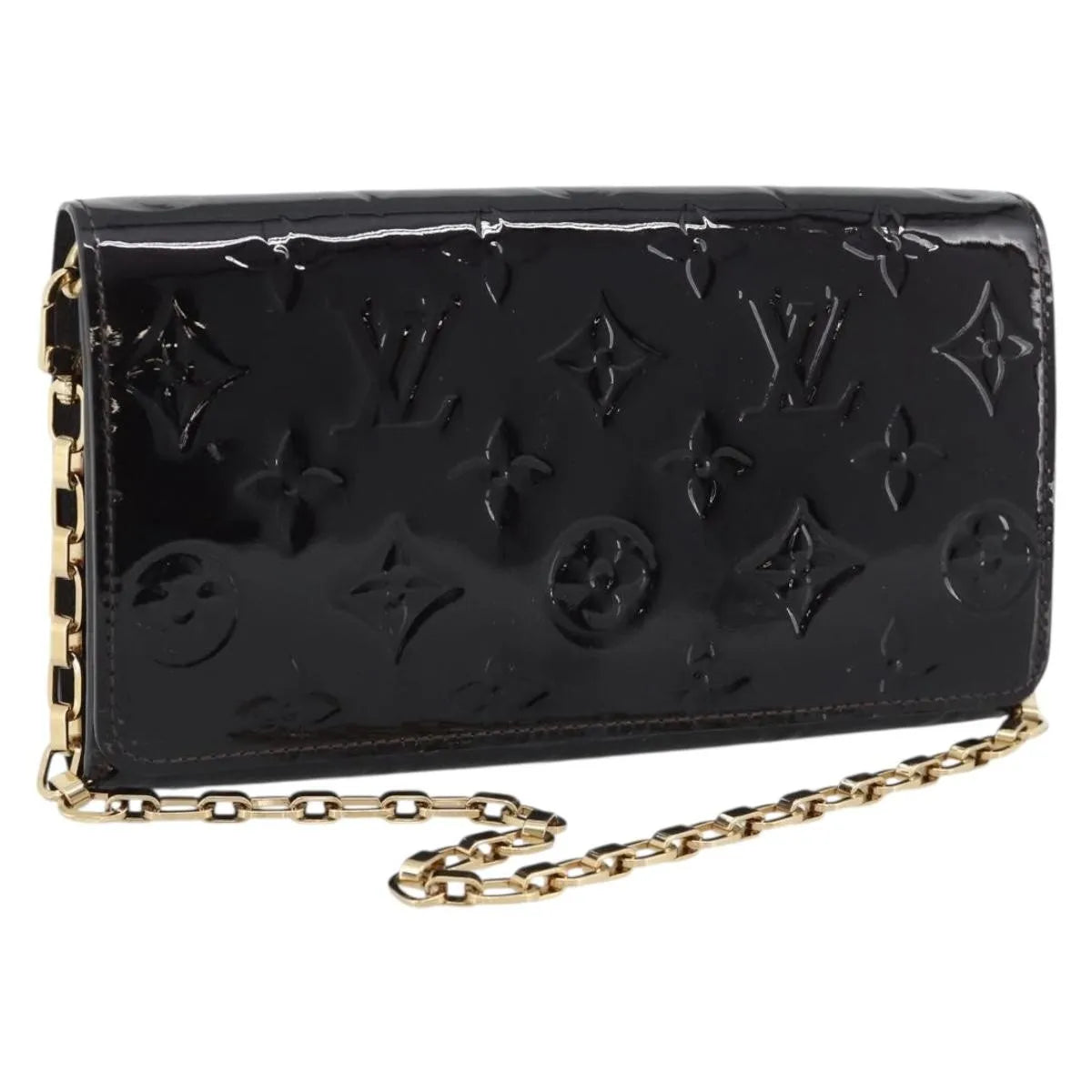 Louis Vuitton Sarah Chain Monogram Vernis, Burgundy, Patent Leather, Clutch
