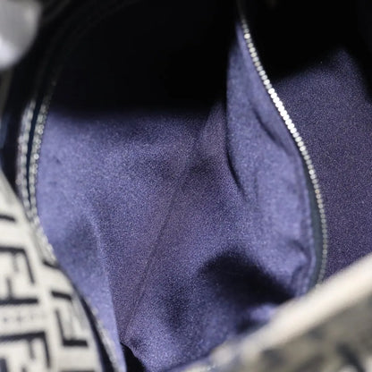 Fendi Zucchino Canvas Mamma Baguette canvas, Navy, Canvas, Shoulder Bag