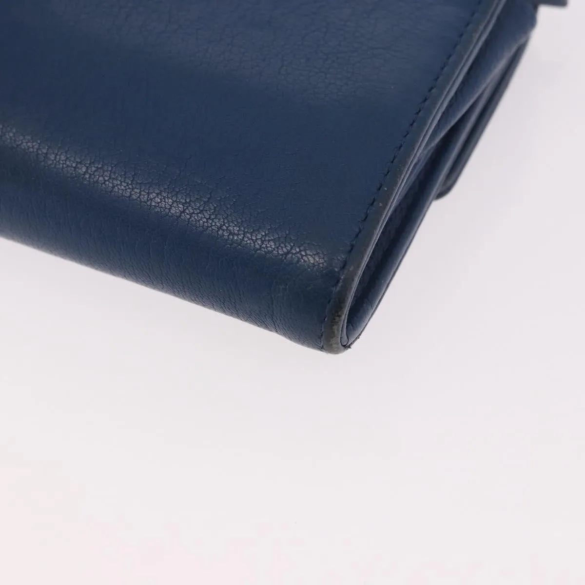 Chanel Lucky Clover Long Flap Wallet Leather, Blue, Leather, Wallet