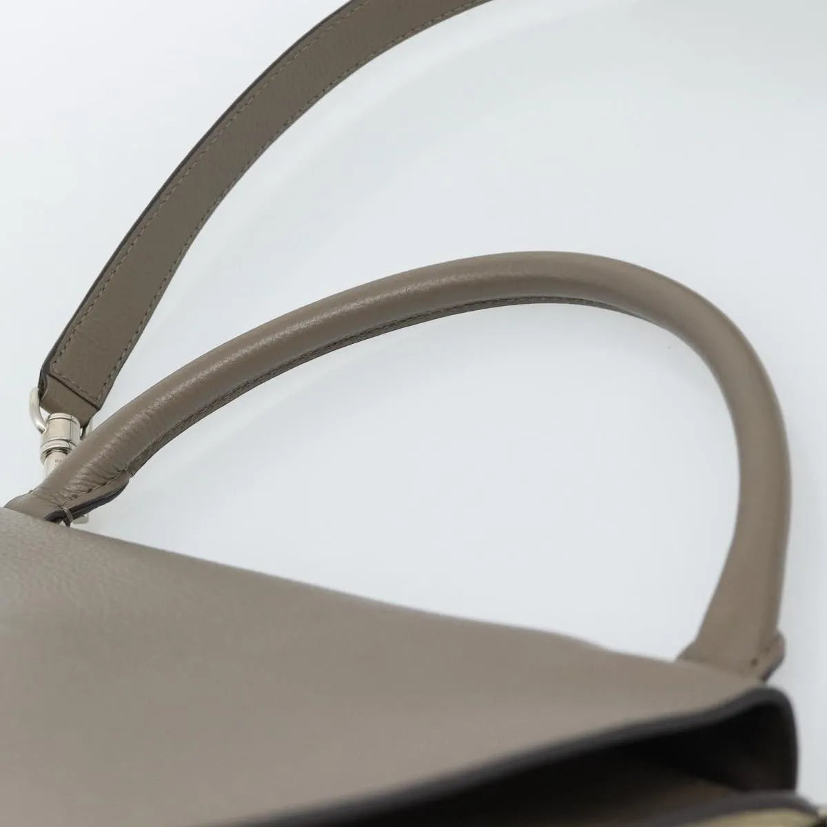Celine Trapeze Leather with Suede, Gray, Leather, Handbag