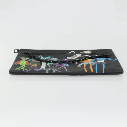 Louis Vuitton LV Friends A4 Printed Monogram Taurillon Leather, Black, Canvas, Clutch