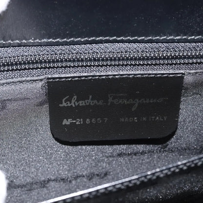 Salvatore Ferragamo Convertible Top Handle Leather, Black, Leather, Handbag