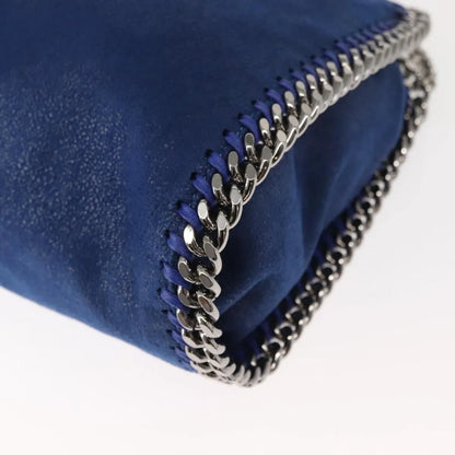 Stella McCartney Falabella Fold Over Shaggy Deer, Blue, Polyester, Shoulder Bag