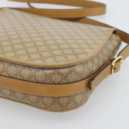 Celine Vintage Macadam Canvas, Beige, Canvas, Shoulder Bag