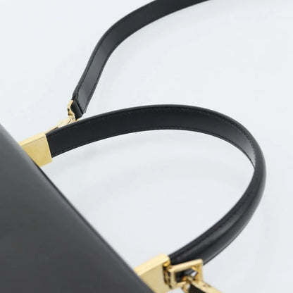 Salvatore Ferragamo Convertible Top Handle Leather, Black, Leather, Handbag