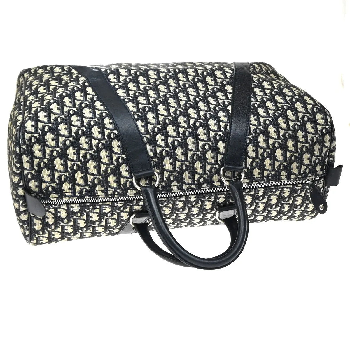 Christian Dior Vintage Bowling monogram canvas, Navy, Canvas, Handbag