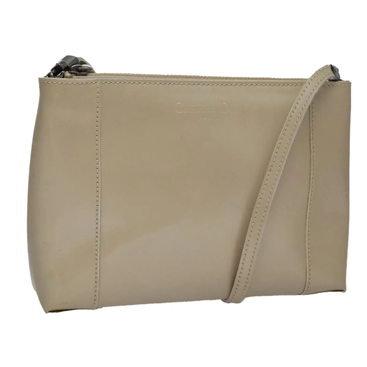 Christian Dior Shoulder Patent leather, Beige, Patent Leather, Shoulder Bag