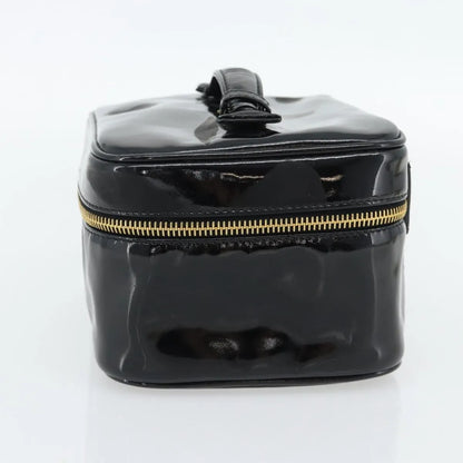Chanel Vintage Timeless Cosmetic Case Patent, Black, Patent Leather, Handbag