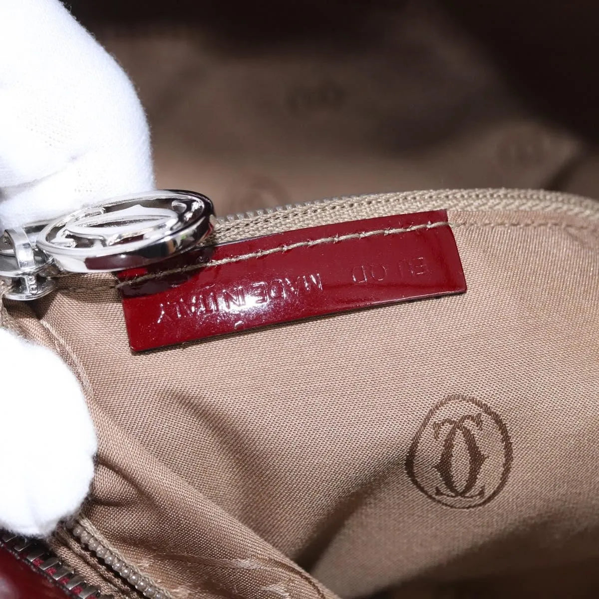 Cartier Marcello Patent leather, Burgundy, Patent Leather, Handbag
