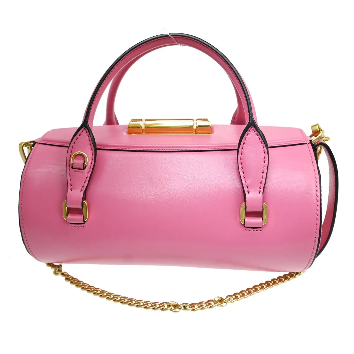 Prada Double Handle Satchel Vitello Daino, Pink, Leather, Handbag