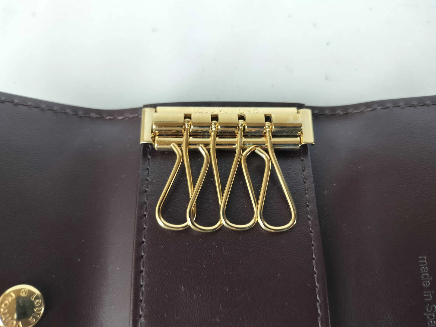 Louis Vuitton Multiclés 4 Cuir verni, Burgundy, Patent Leather, Wallet