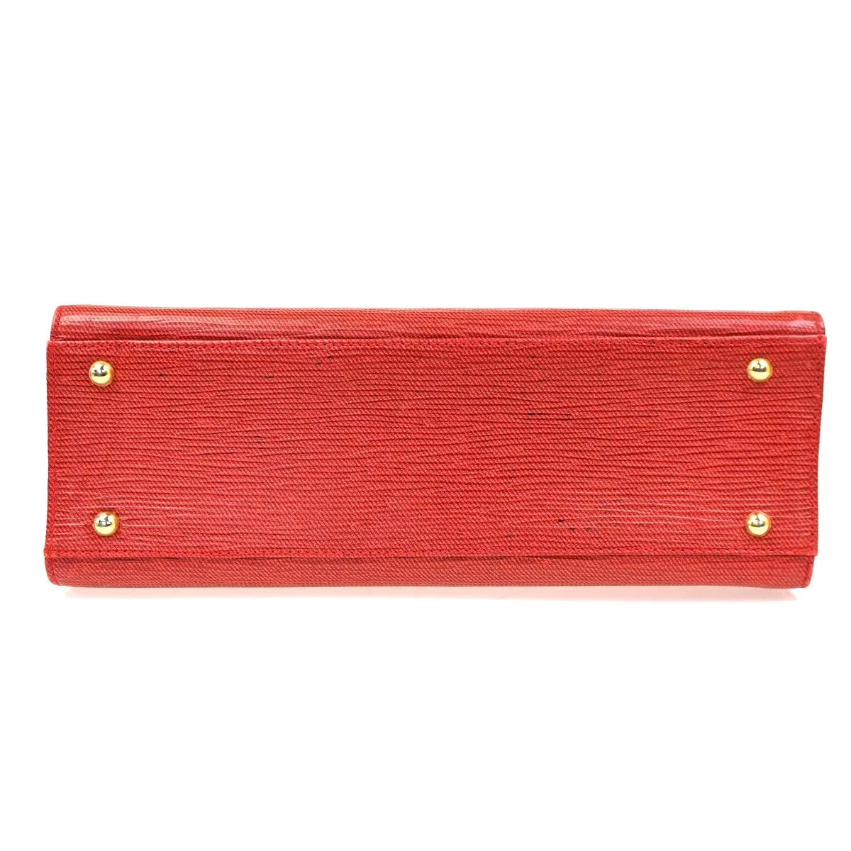 Fendi Vintage Top Handle Leather, Red, Leather, Tote Bag
