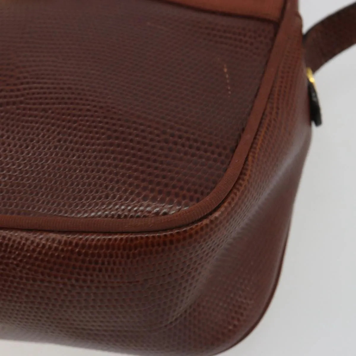 Salvatore Ferragamo Vara Bow camera Leather, Brown, Leather, Shoulder Bag